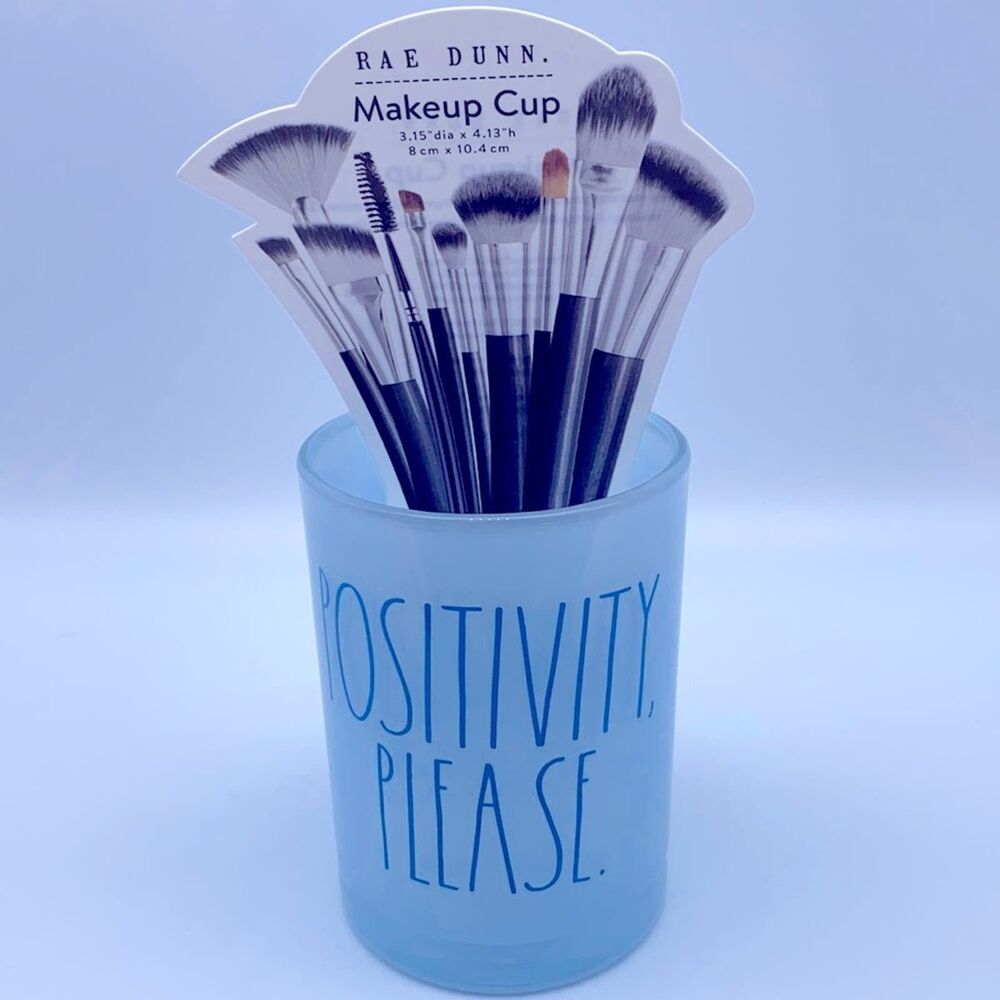 Rae Dunn POSITIVITY PLEASE Makeup Cup